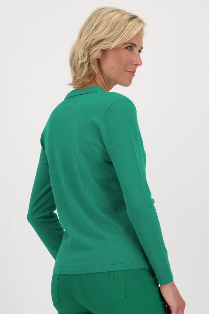 Fijn groen truitje met kraagje van Claude Arielle voor Dames