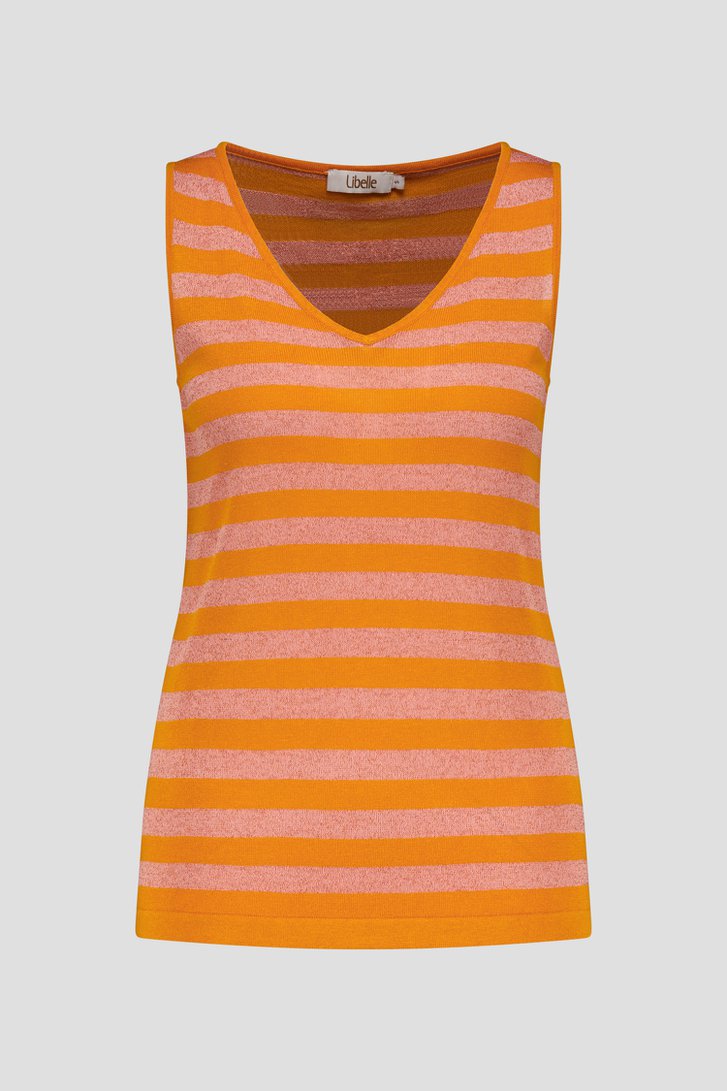 Fijn, oranje gestreept topje van Libelle voor Dames
