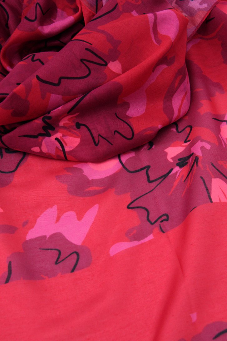 Fijn rood-roze sjaaltje  van More & More voor Dames