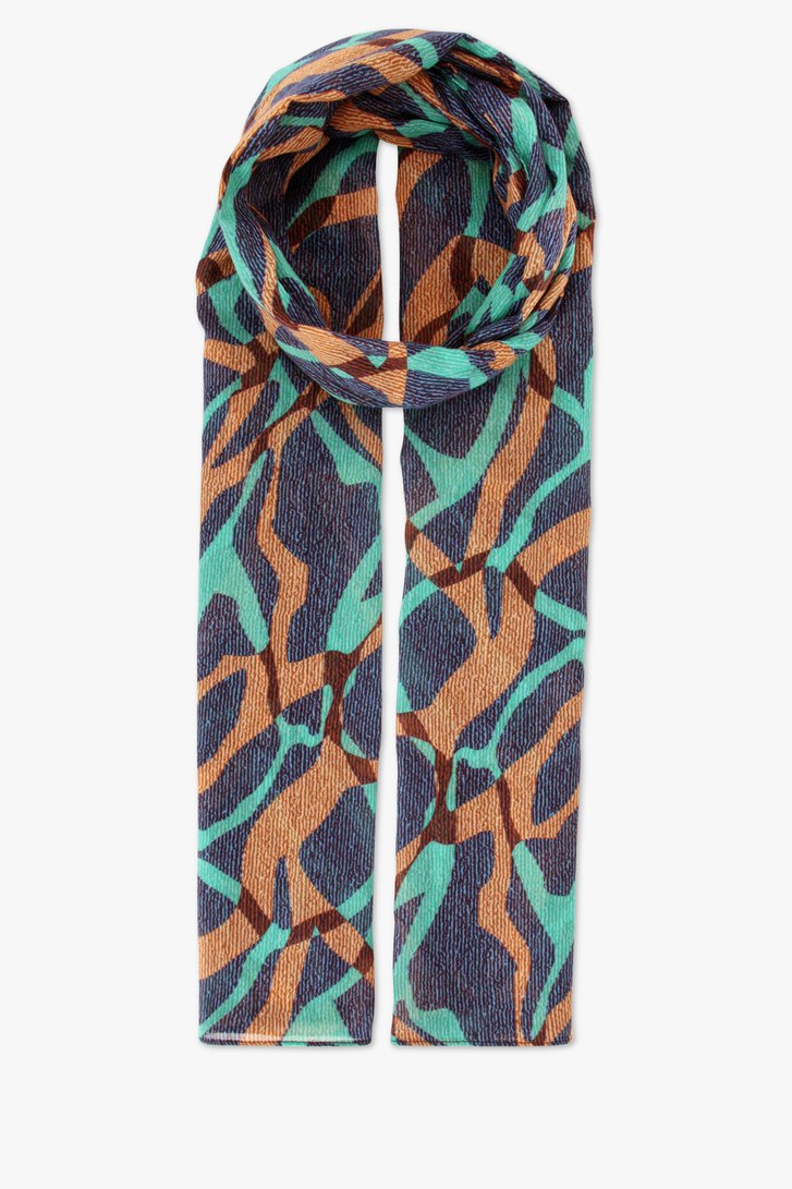 Fijn sjaaltje met aqua print van Libelle voor Dames
