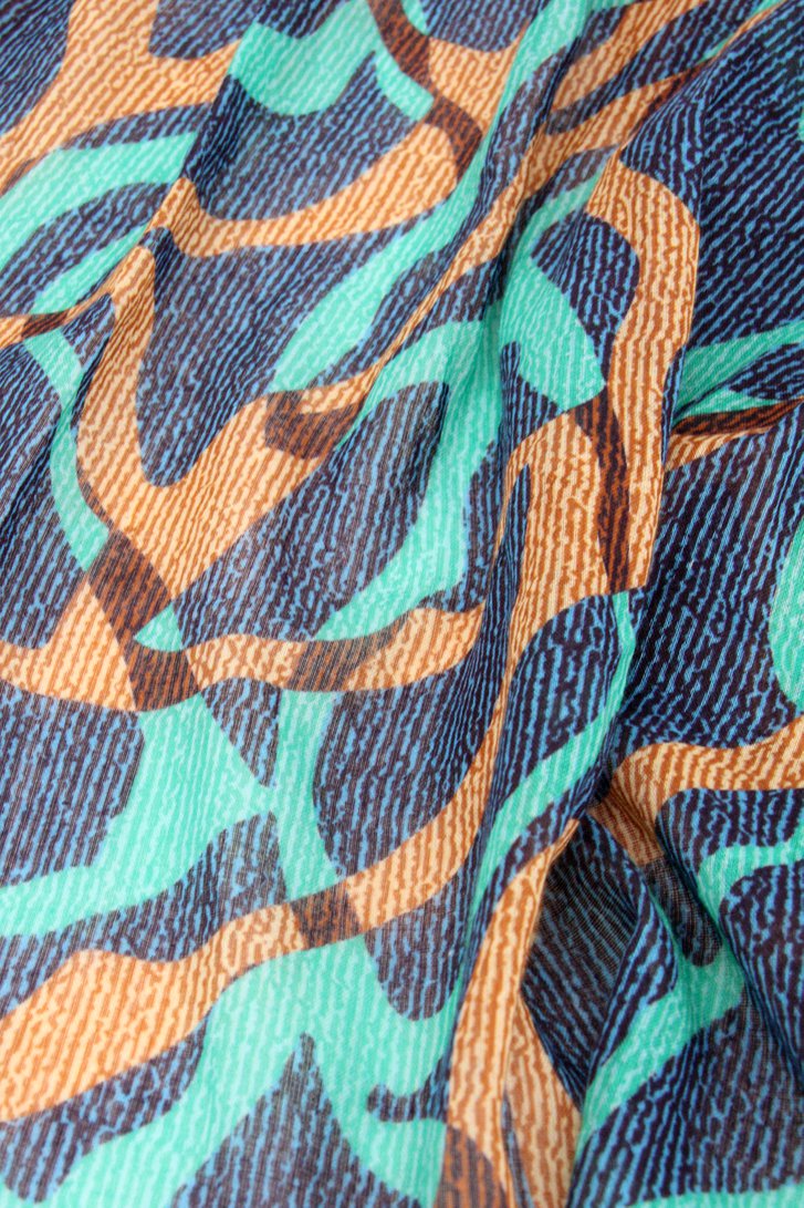 Fijn sjaaltje met aqua print van Libelle voor Dames