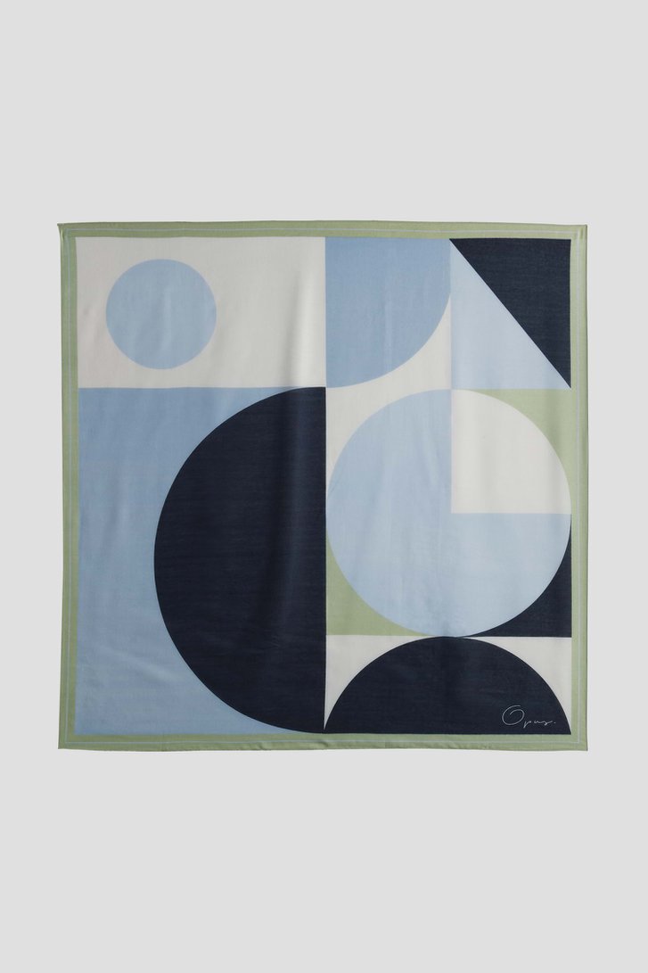 Fijn sjaaltje met blauw-groene print van Opus voor Dames