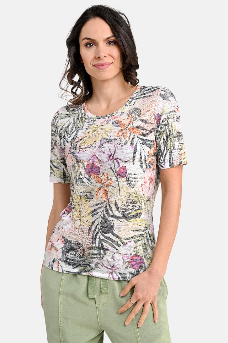 Fijn T-shirt met tropische print van Bicalla voor Dames