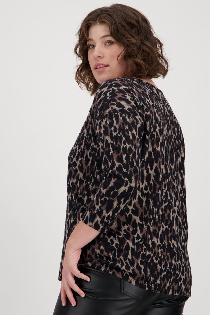 Fijn truitje met gevlekte print van Only Carmakoma voor Dames