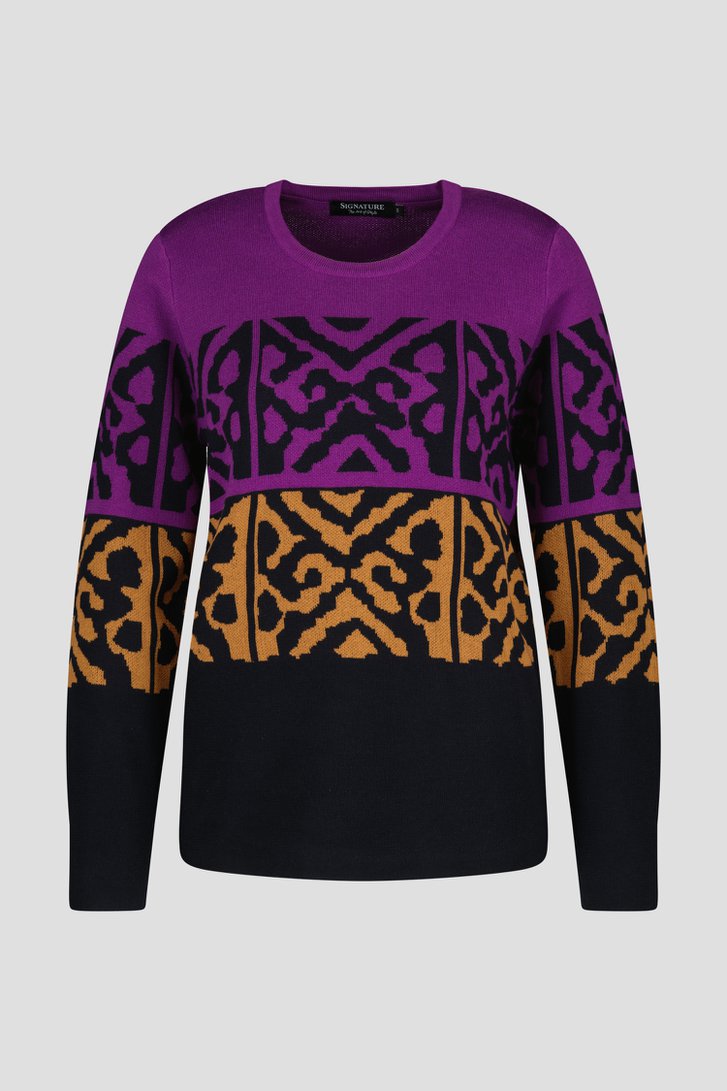 Fijn truitje met print van Signature voor Dames