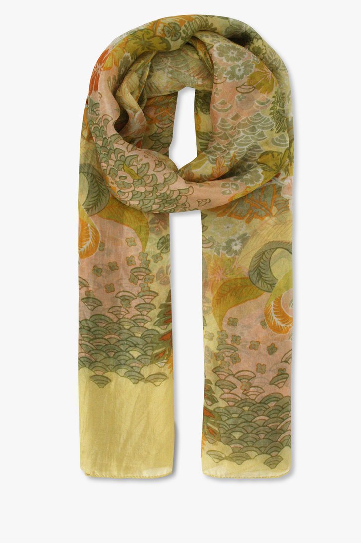 Fijn, zijden sjaaltje met pastel bloemenprint van Liberty Island voor Dames