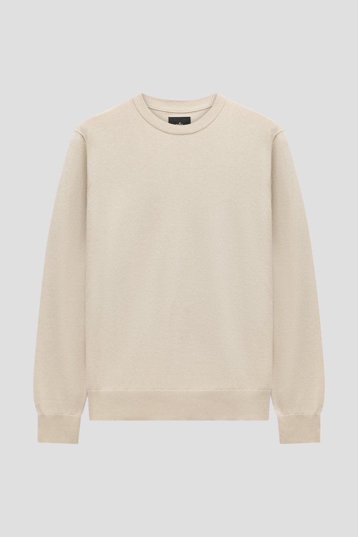 Productfoto 1 van Fijne beige katoenen trui door Bluefields voor Heren