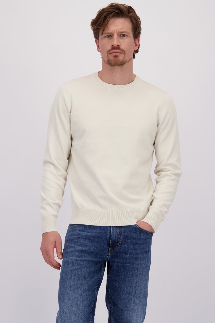 Voorkant van Fijne beige katoenen trui door Bluefields voor Heren