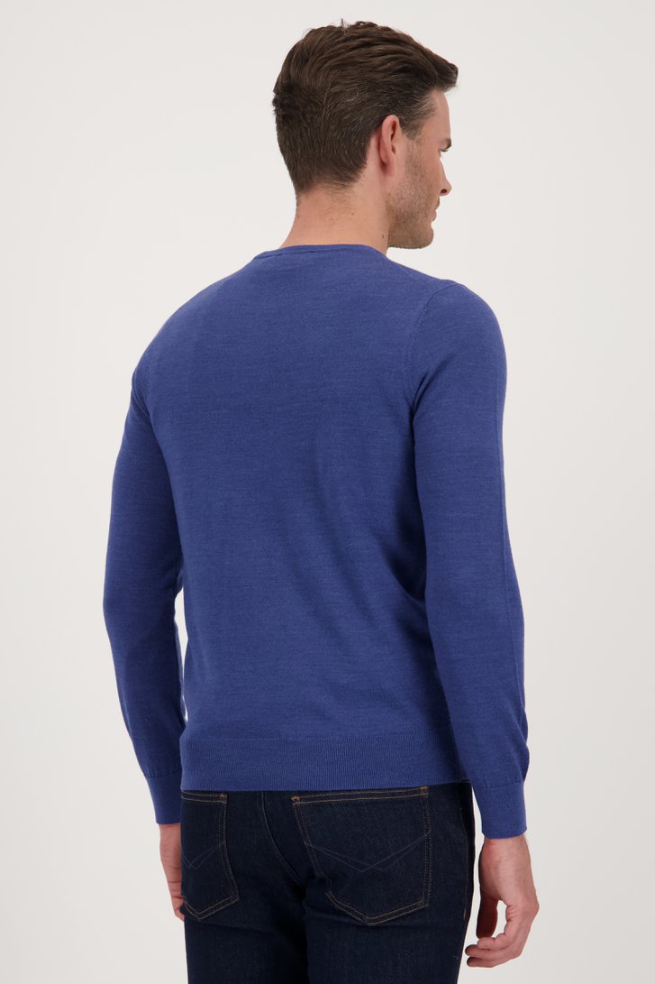 Fijne blauwe trui met ronde hals van Dansaert Black voor Heren