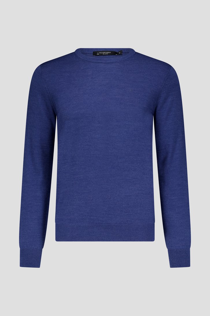 Fijne blauwe trui met ronde hals van Dansaert Black voor Heren