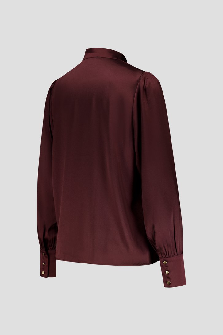 Fijne blouse in donker burgundy van D'Auvry voor Dames