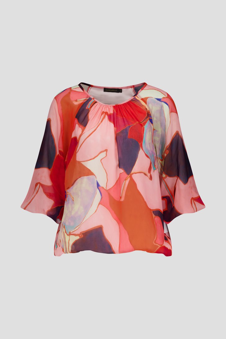Fijne blouse met kleurrijk patroon van Claude Arielle voor Dames