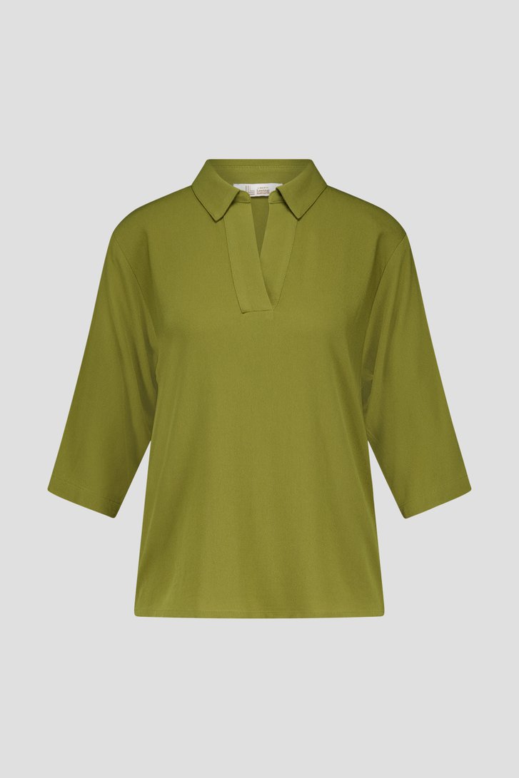Fijne kaki blouse van Liberty Loving nature voor Dames