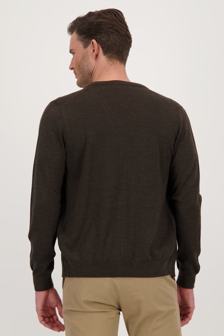 Fijne wollen cardigan - Bruin van Dansaert Black voor Heren