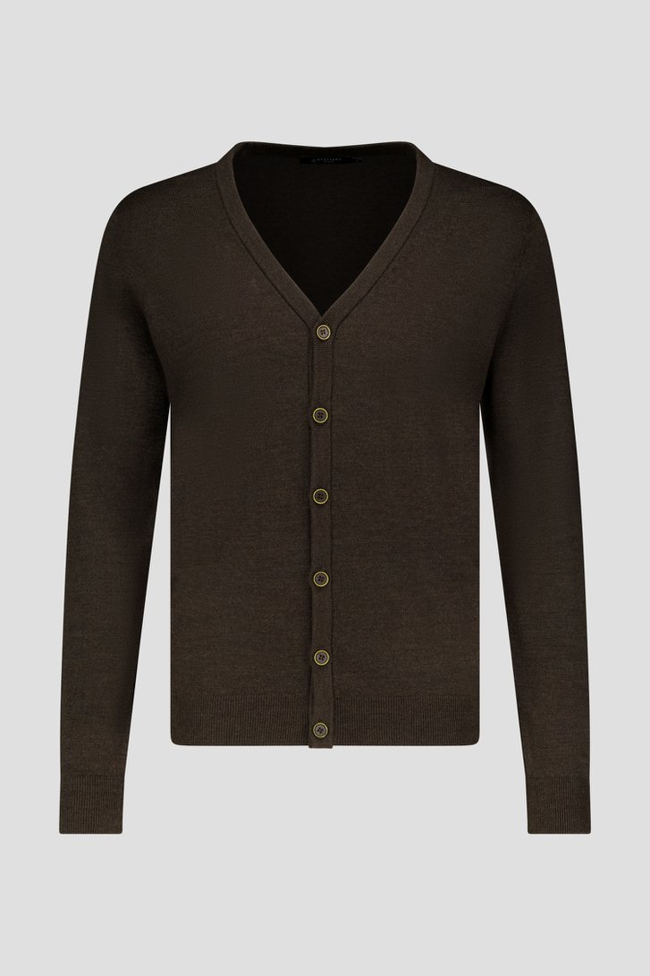 Fijne wollen cardigan - Bruin van Dansaert Black voor Heren