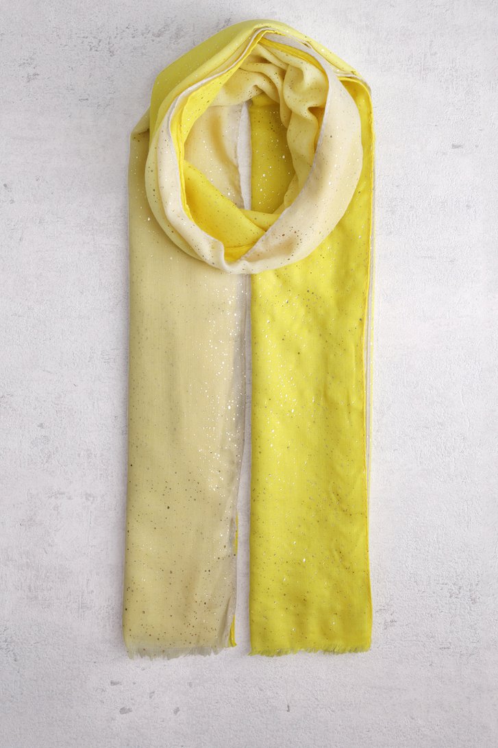 Fin foulard jaune avec des paillettes dorées de Liberty Island pour Femmes