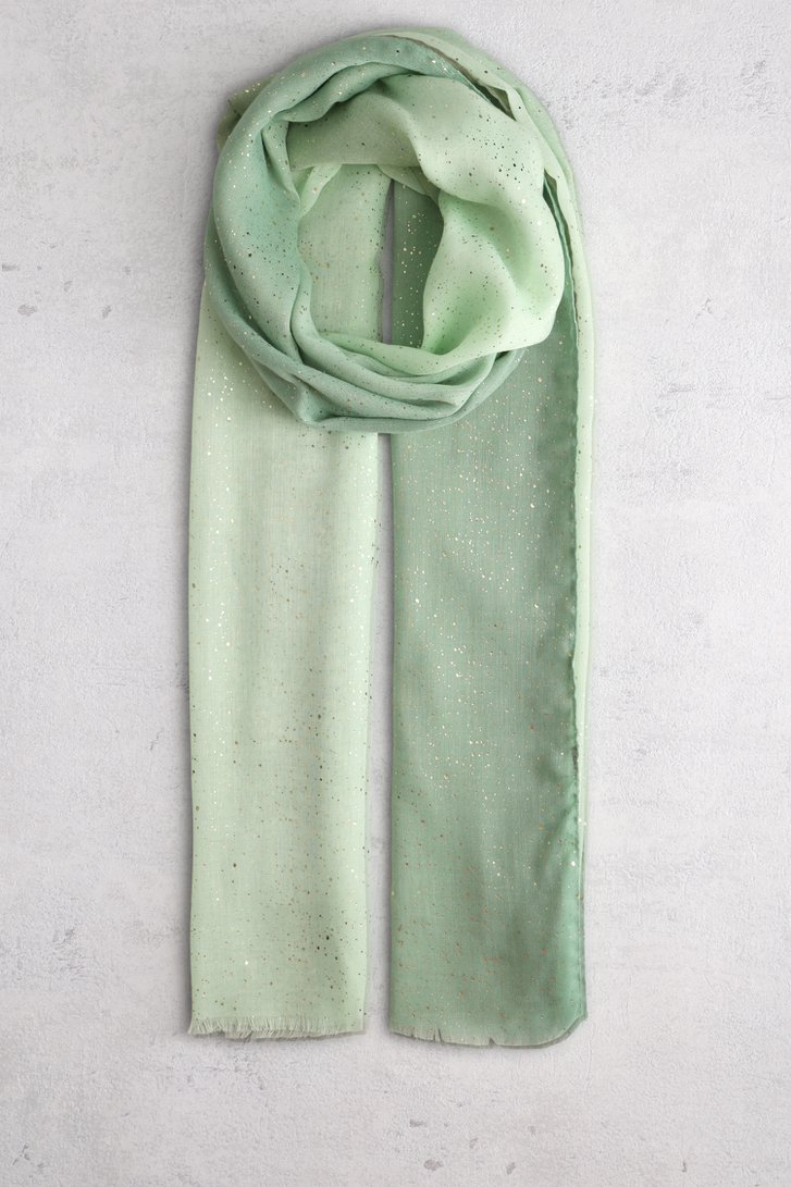 Fin foulard vert clair avec des paillettes dorées de Liberty Island pour Femmes