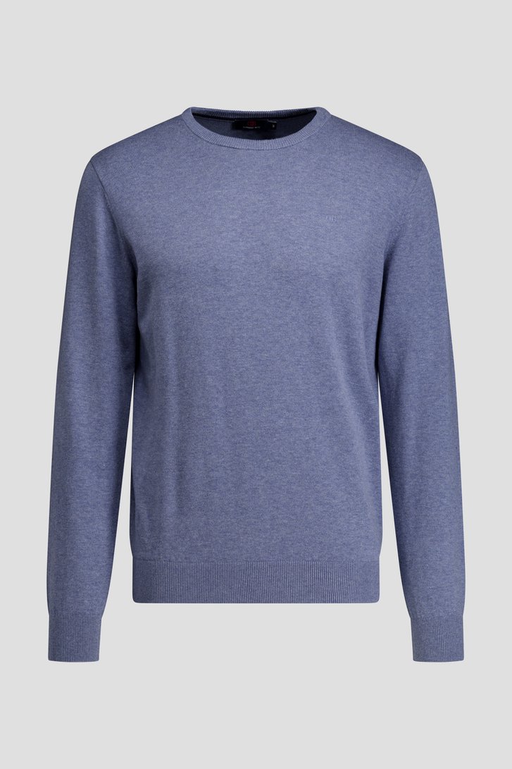 Photo produit 2 de Fin pull bleu à col rond de Dansaert Blue pour Hommes