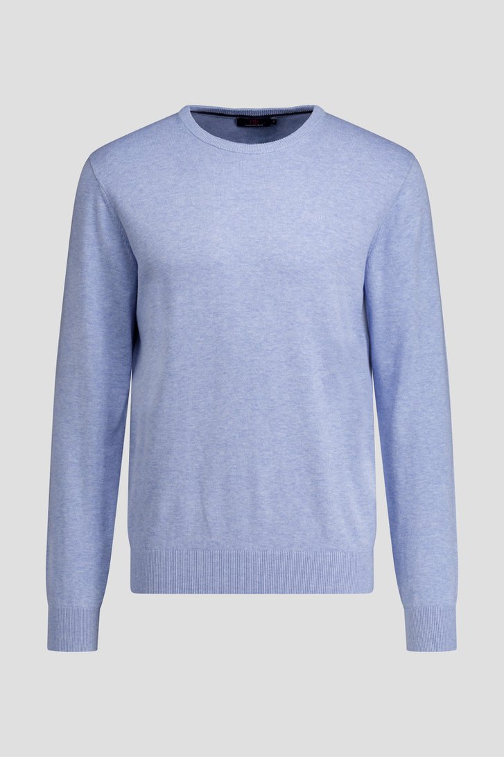 Photo produit 2 de Fin pull bleu clair à col rond de Dansaert Blue pour Hommes