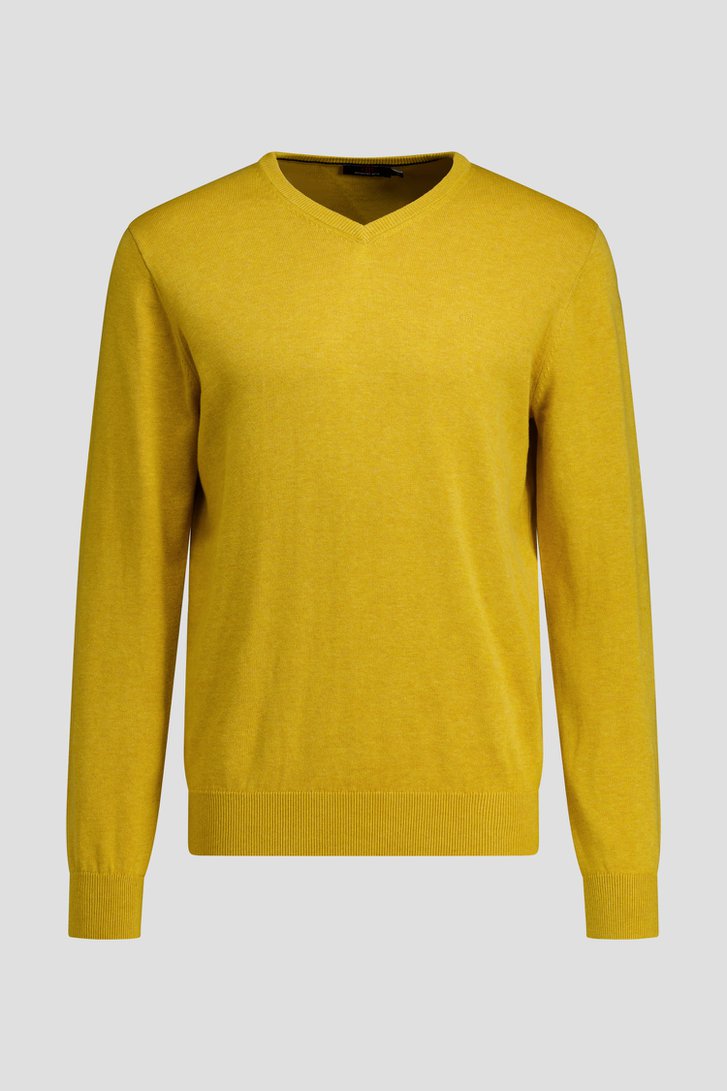 Photo produit 1 de Fin pull jaune à col en V  de Dansaert Blue pour Hommes