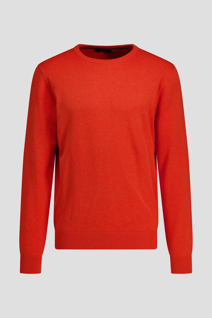 Photo produit 2 de Fin pull rouge à col rond de Dansaert Blue pour Hommes