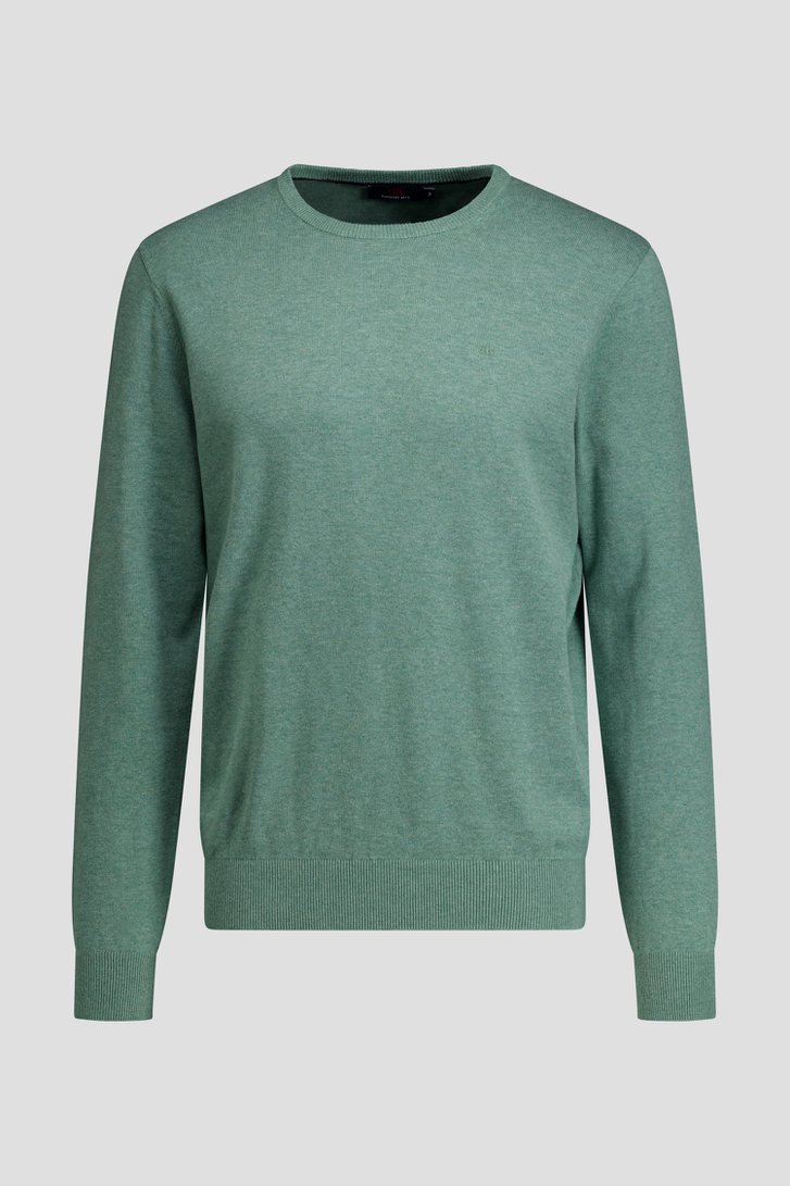 Photo produit 2 de Fin pull vert à col rond de Dansaert Blue pour Hommes