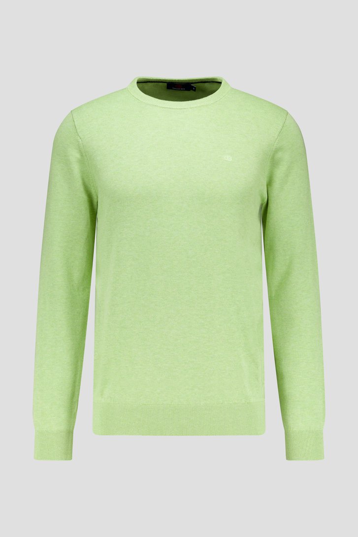 Photo produit 1 de Fin pull vert vif à col rond de Dansaert Blue pour Hommes