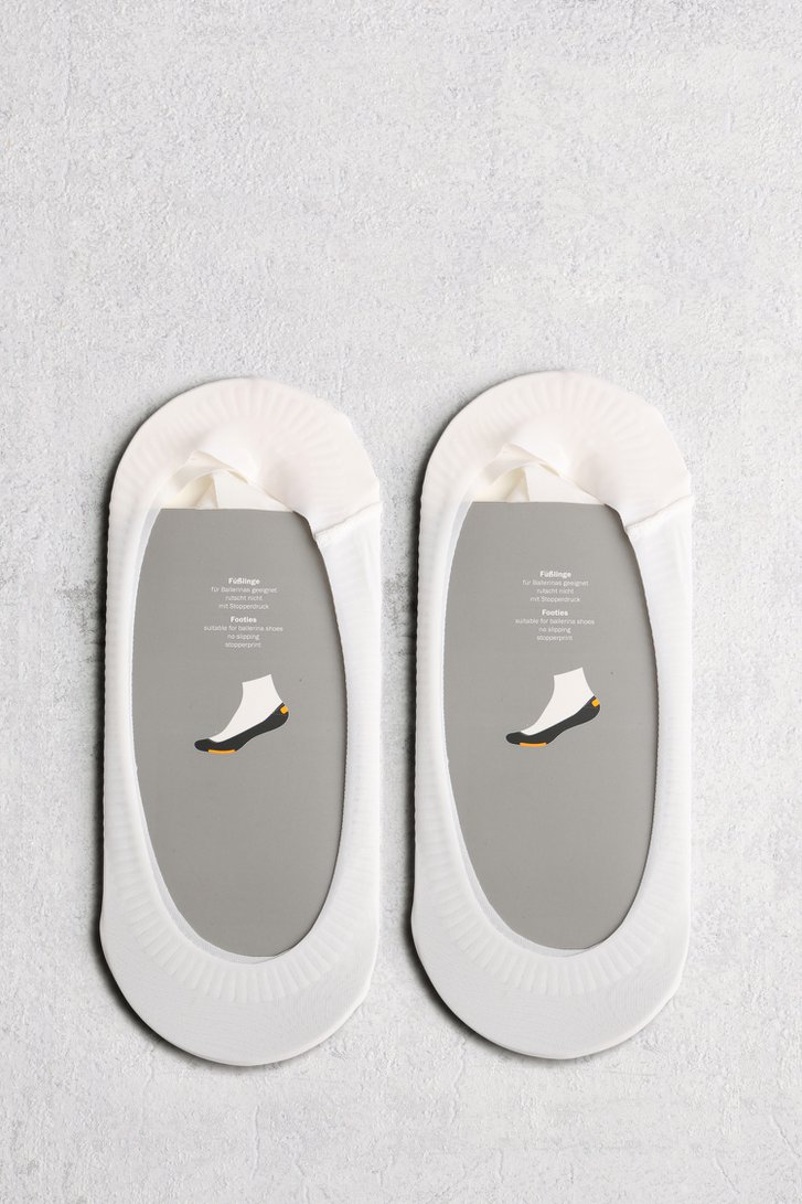 Le devant de Footies blancs - 2 paires de Camano pour Femmes