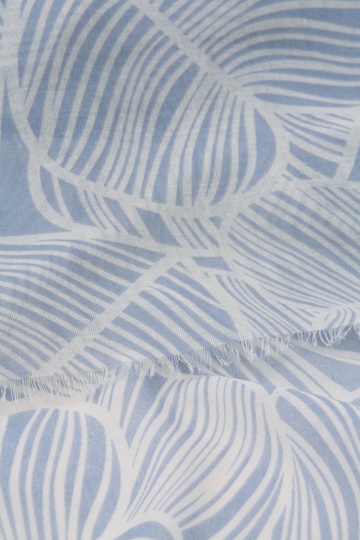 Foulard bleu clair avec impression de feuilles de Liberty Island pour Femmes