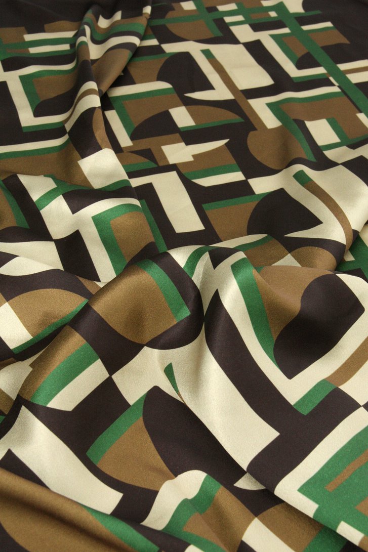 Foulard fin à imprimé brun-vert de Liberty Island pour Femmes