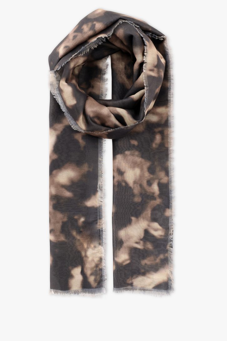 Foulard fin avec imprimé brun-gris de Louise pour Femmes