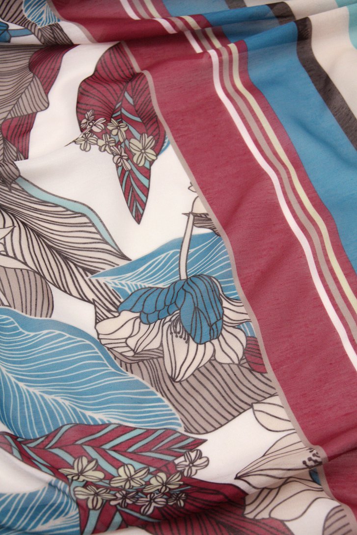 Foulard fin avec imprimé feuillage de More & More pour Femmes