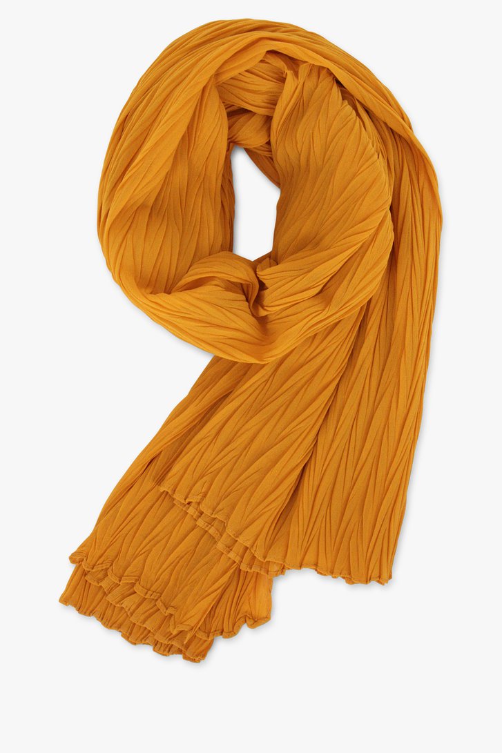Foulard fin ocre à plis de Liberty Island pour Femmes