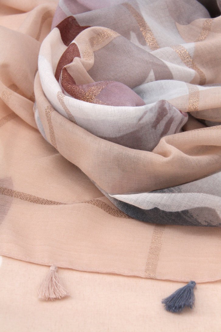 Foulard fin rose pâle à imprimé subtil de Liberty Island pour Femmes