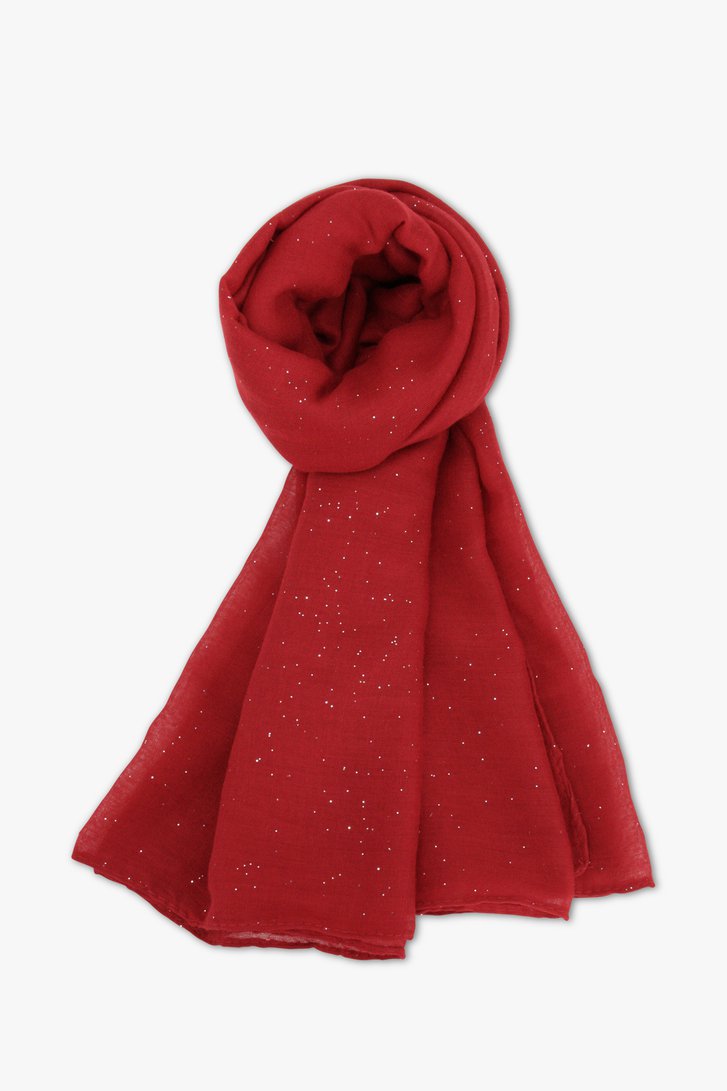 Foulard fin rouge avec paillettes de Liberty Island pour Femmes