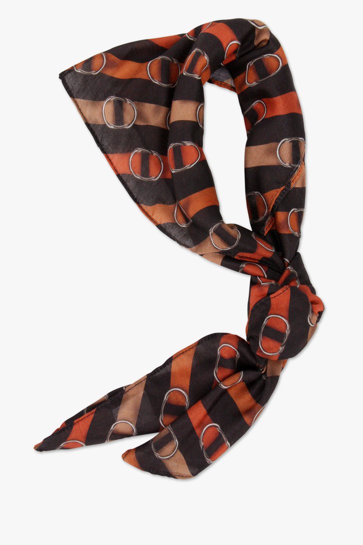 Foulard noir avec imprimé de Liberty Island pour Femmes