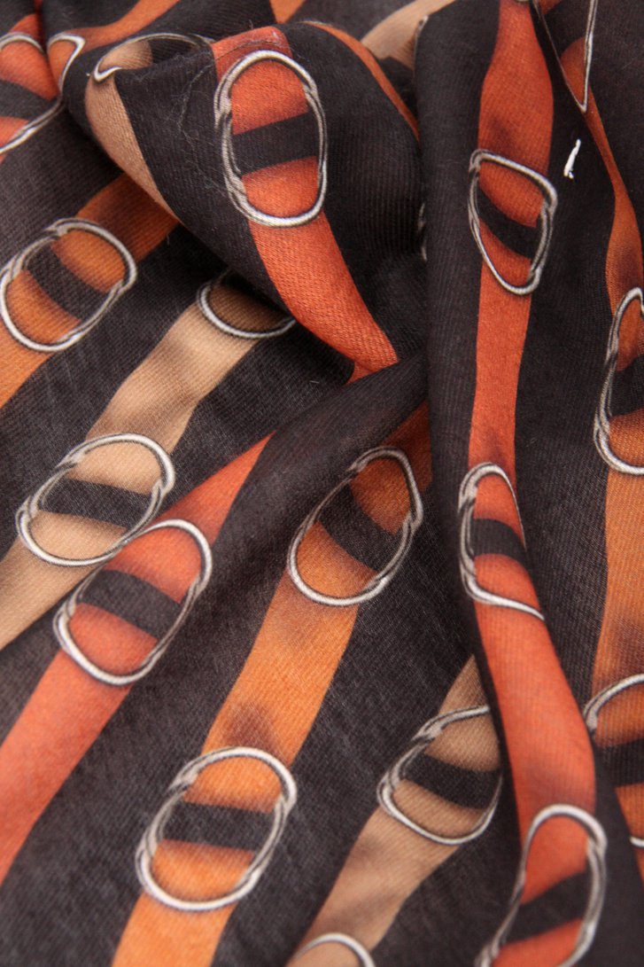 Foulard noir avec imprimé de Liberty Island pour Femmes