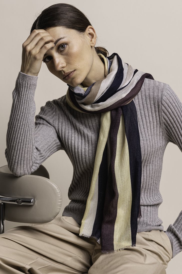 Photo supplémentaire 5 de Foulard rayé multicolore de LŌVING pour Femmes