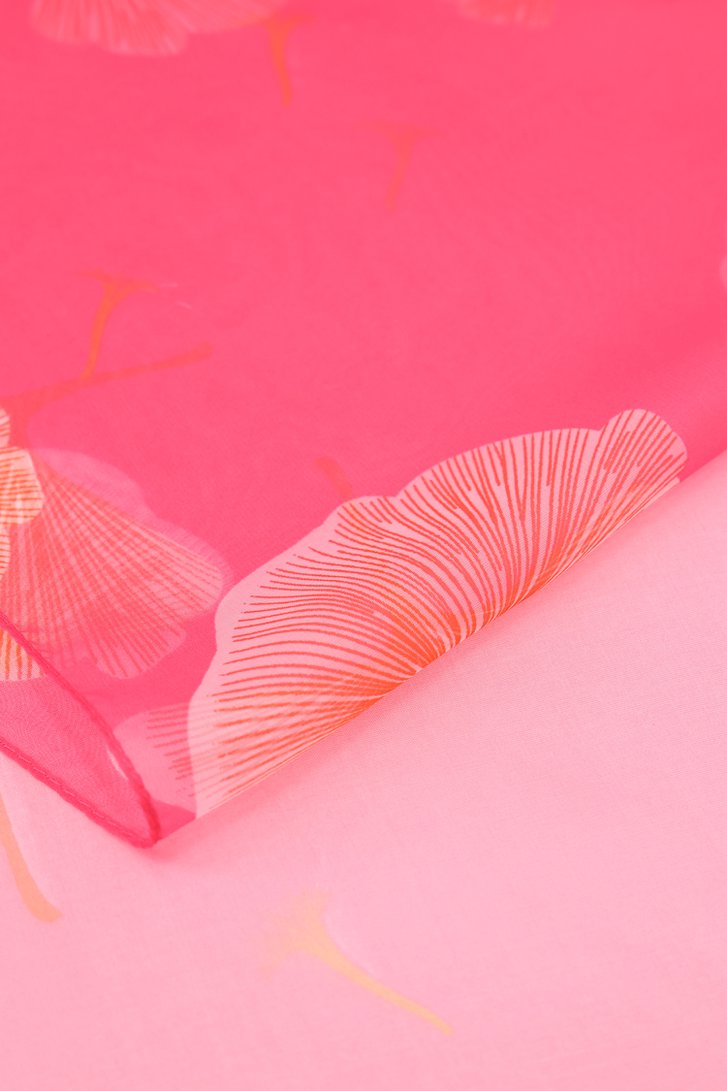 Foulard rose avec impression de feuilles fines de Liberty Island pour Femmes