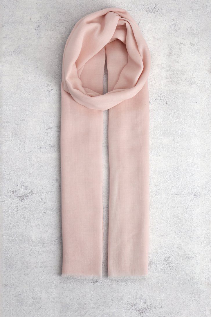 Le devant de Foulard rose clair à bords effilochés de AC by Annelien Coorevits pour Femmes