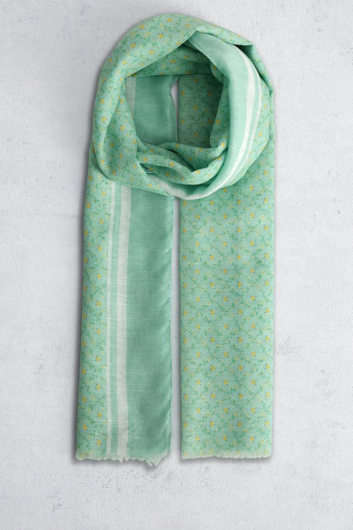 Le devant de Foulard vert menthe à motif floral de Liberty Island pour Femmes