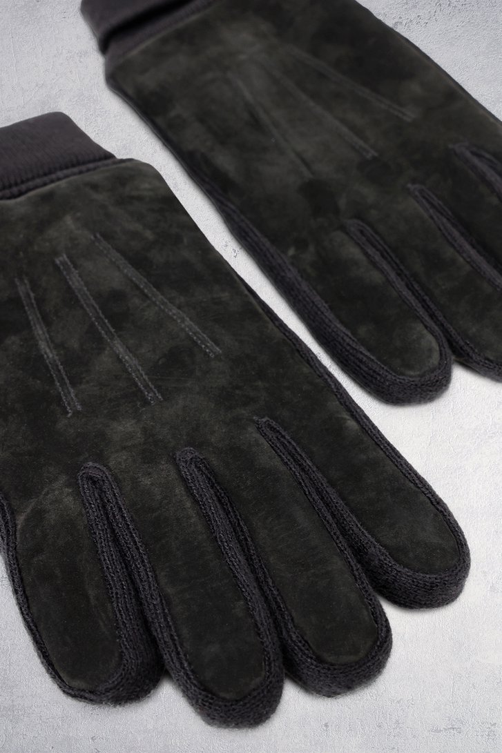 Photo produit 4 de Gants noirs avec accent d'aspect daim de Liberty Island pour Hommes
