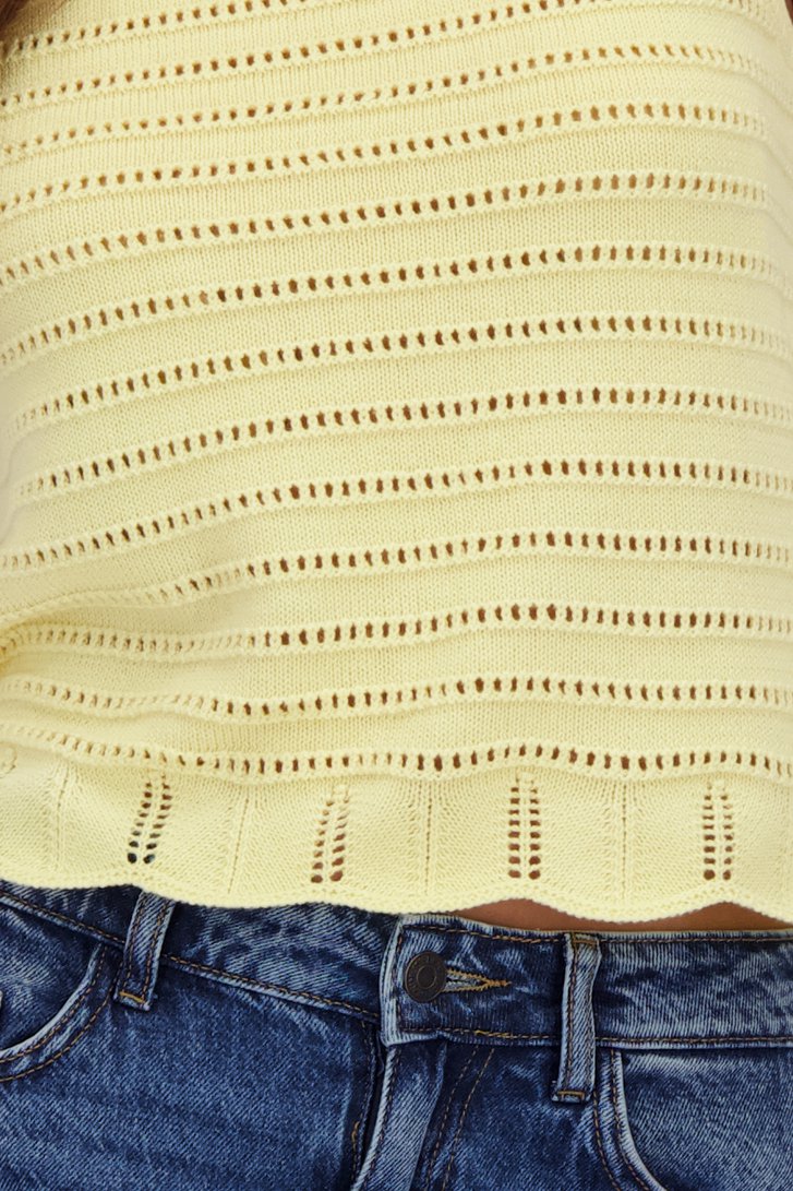 Detail van Gebreid geel topje door JDY voor Dames