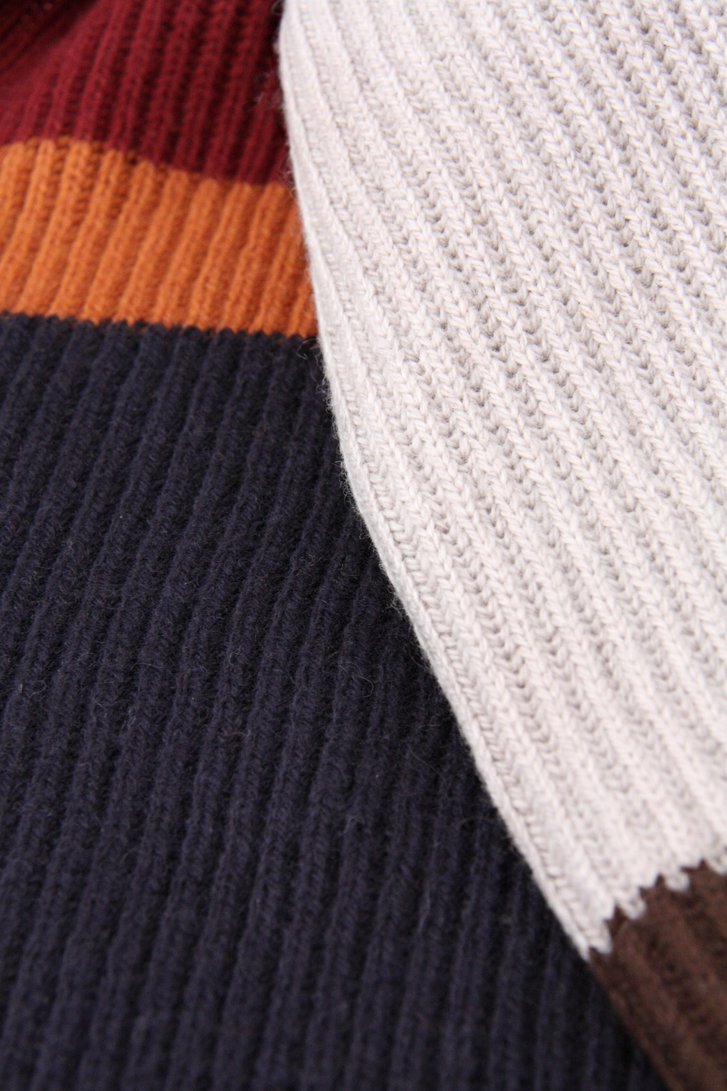 Gebreide sjaal met colour block van Ravøtt voor Heren