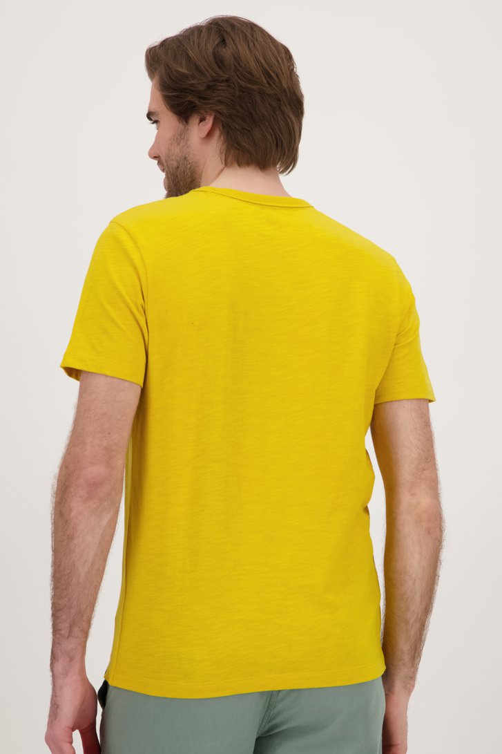 Geel T-shirt met opdruk van Ravøtt voor Heren