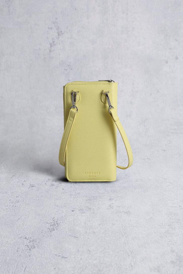 Achterkant van Geel telefoontasje met portemonnee door Liberty Island voor Dames
