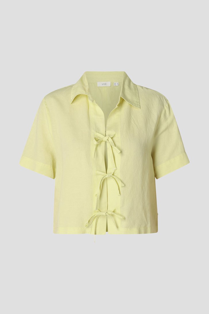 Productfoto 1 van Gele blouse met strikjes door Yest Curve voor Dames