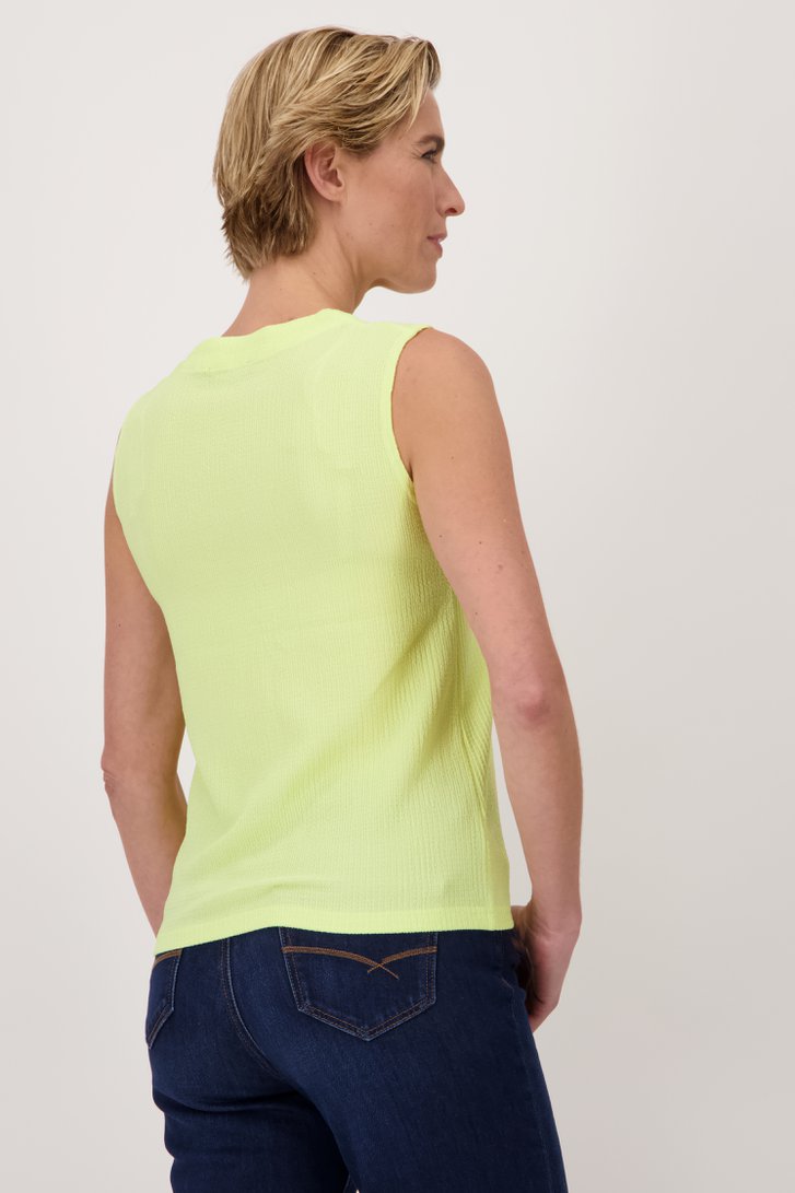 Gele top in structuurstof van Claude Arielle voor Dames