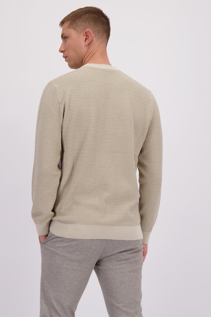 Achterkant van Gemêleerd beige trui door Only & Sons voor Heren