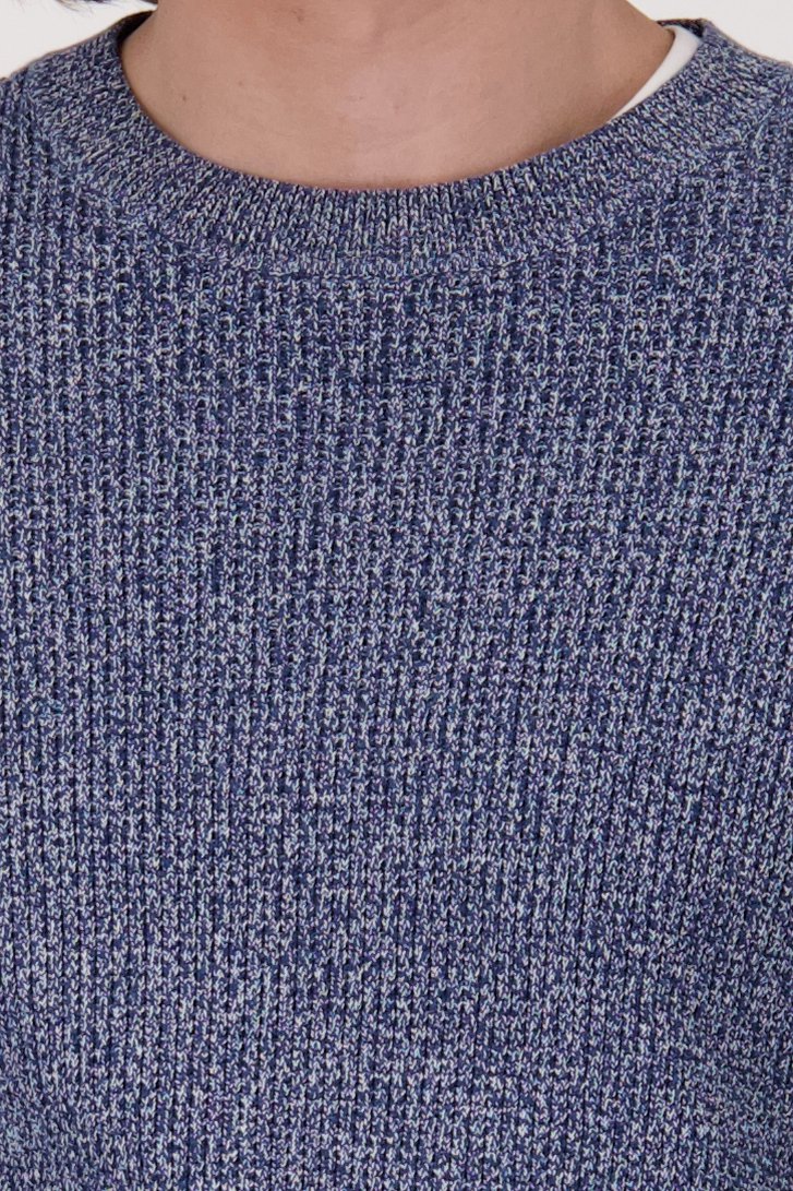 Gemêleerd blauwe gebreide trui van Ravøtt voor Heren